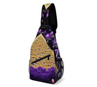 SMAZDFXX Trippy Magic Mushrooms Universe Art Borsa a Tracolla Donna, Piccola Borsa da Viaggio, Stile Psichedelico e Unico