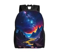 SMAZDFXX Zaino impermeabile Galaxy Mountains River da 16 pollici, unisex, zaino da palestra casual, regalo per donne e uomini