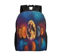 SMAZDFXX Zaino unisex elegante con pianeti, riflessi e stelle, borsa per computer da college da 16 pollici, regalo per donne e uomini