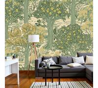 SMBHIAON Carta Da Parati 300L×210Acmalberi E Cespugli, Fotomurali Non Tessuto Foresta Inglese Camera Da Letto, Ristrutturazione Di Pareti Verde