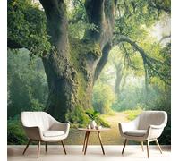 SMBHIAON Carta Da Parati Fotografica 3D Effetto Alberi Erba E Strade Sterrate - Progettazione Paesaggi Forestali Carta Per Pareti Soggiorno Camera Da Letto Sala Fotomurali (450L × 315A cm)