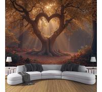 SMBHIAON Carta Da Parati Fotografica 3D Effetto Design Albero Antico A Forma Cuore - Stile Realismo Romantico Carta Per Pareti Soggiorno Camera Da Letto Sala Fotomurali (350L × 256A cm)