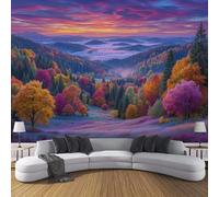 SMBHIAON Carta Da Parati Fotografica 3D Effetto Foreste Lussureggianti E Paesaggi Valle - Paesaggi Autunnali Naturali Carta Per Pareti Soggiorno Camera Da Letto Sala Fotomurali (150L × 105A cm)