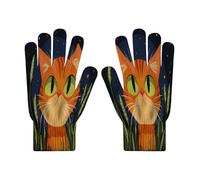 SMBHIAON Stile Cartone Animato Guanti Invernali Touch Screen Erba Gatto Arancione Guanti A Maglia Uomo Guantis Per Lavoro Sci Campeggio Escursionismo Corsa Bicicletta Guida Per Uomo E Donna