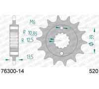 PIGNONE ACCIAIO PASSO 520 DENTI 14 KYMCO KXR 250 2003-2006 MAXXER 250 2007-2012 MXU 250 2005-2012 MAXXER 300 2005-2012 - TGB 250 BLADE13 cannelures feinverzahnt 2008-2009 feinverzahnt 325 TARGET13 cannelures feinverzahnt 2008-2009 feinverzahnt