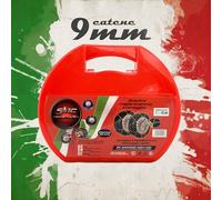 SMC Catene da Neve OMOLOGATE O-Norm TUV 9mm per Pneumatici GOMME 195/80 R 15