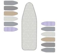 SMCMGECEUZ Copriasse da Stiro Elastico 90x30 100x33 110x33 120x40cm Copri ASSE da Stiro con Imbottitura Copriasse da Stiro Resistente Scorch(Silver,48x15in(120x40cm))