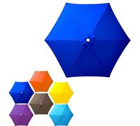 SMCMGECEUZ Telo di Ricambio per Ombrellone Copertura per Ombrellone da Giardino 2.0m 2.3m 2.5m 3.0m 6 Stecche Tettoia di Ricambio per Ombrello AntisUV(Dark Blue,3.0m/10ft(6-Ribs))