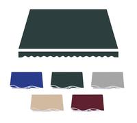 SMCMGECEUZ Tessuto per Tende da Sole Balcone Tessuto per Tende da Sole di Ricambio 200 300 400 500cm Tessuto di Ricambio per Tenda da Sole Esterno Impermeabile(Green,13x5ft/4x1.5m)
