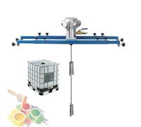 SMDLKVM Agitatore d'Aria IBC da 1000 L/1 Tonnellata, con Gancio di Supporto, Lunghezza Asta Miscelazione 960 Mm, Miscelatore Pneumatico for Serbatoio 1 HP, Diametro Girante 400