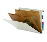 Smead 29710 - Cartella portadocumenti con chiusura SafeSHIELD®, 2 scomparti, estensibile da 5,1 cm, dimensioni legali, colore: Grigio/Verde