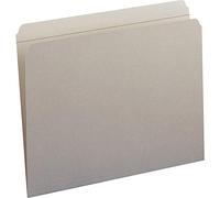 Smead Cartella di file, linguetta rinforzata con taglio dritto, dimensioni lettere, grigio, 100 per scatola (12310)
