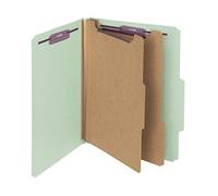 Smead Cartella portadocumenti con chiusura SafeSHIELD®, 2 divisori, espansione 5,1 cm, formato lettera, grigio/verde, 20 per scatola (14074)