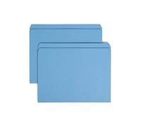 Smead Cartella portadocumenti, con linguetta dritta, formato lettera, blu, 100 per scatola (10935)