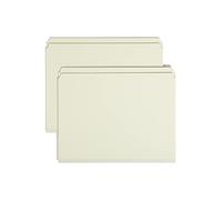 Smead Cartella portadocumenti in cartone pressato, linguetta dritta, espansione 2,5 cm, formato lettera, grigio/verde, 25 per scatola (13200)