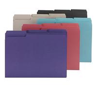 Smead Cartella portadocumenti per interni, 1/3, formato lettere, colori assortiti, 100 pezzi per scatola, raccoglitore espandibile per armadietto