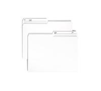 Smead Cartella portadocumenti reversibile, 1/2 taglio con linguetta stampata, seconda posizione, formato lettera, avorio, 100 per scatola (10348)