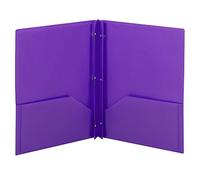 Smead - Cartellina a 2 tasche, con chiusura a tre fori, formato lettera Purple