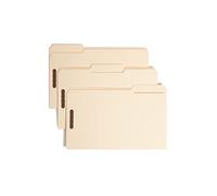 Smead Fastener Heavy-Duty file Folder, 2 Fasteners, 1/3-cut Tab, Legal size, Manila, 50 per box (19600)