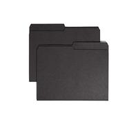 Smead file Folder, Letter, 1 mm/2 reversibile, Tab, grigio, 100 per box (10363) Black