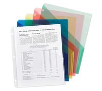 Smead Organized Up - Giacca portadocumenti traslucida, a tre fori, formato lettera, colori assortiti, 10 per confezione (85754)