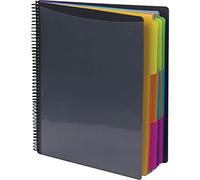 Smead Organizzatore per progetti in poliestere con 24 tasche, formato lettera, linguetta da 1/3, grigio con colori vivaci (89206), giallo, rosa, lime, blu, viola, 29 x 26 x 26 x 25 cm