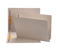 Smead Shelf-Master® 25849 - Cartella portadocumenti rinforzata con linguetta dritta, 2 elementi di fissaggio, formato lettera, grigio, 50 per scatola