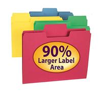 Smead SuperTab 11956 - Cartella portadocumenti, formato lettera, colori primari assortiti, 24 per confezione