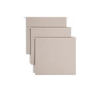 Smead TUFF 64241 - Cartella da appendere con fondo a scatola, capacità extra, espansione da 7,6 cm, linguetta a scorrimento facile da 1/3, formato lettera, grigio acciaio, 18 per scatola