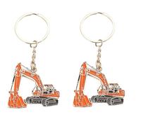 SMED Portachiavi In Metallo Venditaconfezione Da 2 Portachiavi Arancioni Per Escavatore Portachiavi Per Escavatore In Lega Di Zinco