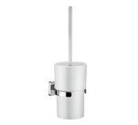 Smedbo OK333P - Supporto da parete per scopino da bagno, cromato lucido per cubetti di ghiaccio, porcellana, 10,8 x 11 x 39,4 cm, colore: Argento