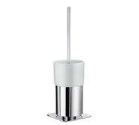 Smedbo Outline - Scopino per WC lucido, cromato/porcellana, 11,4 x 11,8 x 32,4 cm
