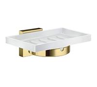 Smedbo Porta sapone in vetro RV342P casa laccato ottone lucido laccato 5,2 x 10 x 17 cm