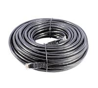 Smedz CAT6 Cavo di Rete, PE, UTP, con Sistema Plug an Play, da 24 AWG, in Rame, per Uso Esterno ed Interno, Nero 30m