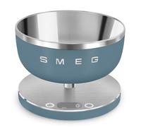 Smeg, Bilancia da Cucina Digitale KSC01SBMWW, Ciotola in Acciao Inox Removibile, Quattro Unità di Misura g/ml e lb.oz/fl.oz, con Funzione Tara, Portata Massima 5kg, Storm Blue