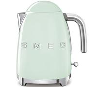 Smeg, Bollitore Elettrico KLF03PGEU 1,7L, Filtro Anticalcare Lavabile, Autospegnimento di Sicurezza, Indicatore Livello Acqua, Base Antiscivolo e Avvolgicavo Integrato, Potenza 2400W, Verde Pastello