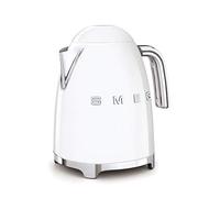 Smeg, Bollitore Elettrico KLF03WHEU 1,7 L, Filtro Anticalcare Lavabile, Autospegnimento di Sicurezza, Indicatore Livello di Acqua, Base Antiscivolo e Avvolgicavo Integrato, Potenza 2400W, Bianco