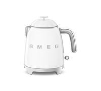 Smeg, Bollitore Elettrico Piccolo KLF05WHEU 0,8 L, Filtro in Acciaio Inox, Autospegnimento di Sicurezza, Indicatore Livello di Acqua, Base Antiscivolo e Avvolgicavo Integrato, Potenza 1400W, Bianco