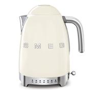 PRONTA CONSEGNA - Smeg Bollitore elettronico a temperatura variabile KLF04CREU finitura panna con logo Smeg 3D -