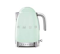 Smeg, Bollitore Temperatura Variabile KLF04PGEU 1,7L, Più Livelli di Temperatura, Filtro Anticalcare Lavabile, Autospegnimento di Sicurezza, Indicatore Livello Acqua, Potenza 2400W, Verde Pastello
