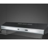 Smeg KSEC91XE3 - Cappa cucina, Aspirante/Filtrante, 305 m³/h, colore Nero/Inox, Classe energetica E