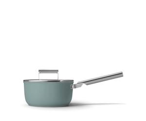 Smeg Casseruola a un manico con coperchio, 50's style, ø 20 cm, verde smeraldo Casseruola a un manico con coperchio, 50's style, ø 20 cm, verde smeraldo