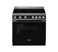 Smeg Cucina Elettrica Portofino CPF9IPBL 90 Cm Nero