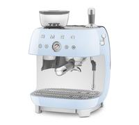 Smeg Macchina da Caffè Espresso Manuale con macinacaffè integrato 50's Style – Azzurro LUCIDO – EGF03PBEU