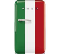 Smeg, FAB10HRIT6 Frigorifero Happy Bar Vintage 1 Porta 135L Cerniere a Destra, Freddo Statico, 2 Clayette Regolabili, Portabottiglie e Illuminazione a LED, H 97 cm, Bandiera Italiana