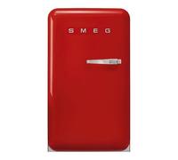 Smeg, FAB10LRD6 Frigorifero Tavolo Top Vintage 1 Anta, 122L, Cerniere a Sinistra, Freddo Statico, Congelatore 17L, 1 Clayette Regolabile, 1 Vassoio Verdure e Illuminazione LED, H 97 cm, Rosso