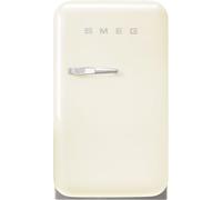 Smeg, FAB5RCR6 Frigorifero Minibar Vintage One Porte, 34L, Cerniere a Destra, Freddo Statico, 2 Clayette Regolabili, Portabottiglie e Illuminazione LED, H 72,5 cm, Crema