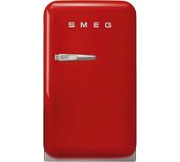 Smeg, FAB5RRD6 Frigorifero Minibar Vintage One Porte, 34L, Cerniere a Destra, Freddo Statico, 2 Clayette Regolabili, Portabottiglie e Illuminazione LED, H 72,5 cm, Rosso