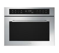 SMEG FORNO MICROONDE INCASSO COMBINATO 32LT GRILL 45CM INOX SF4400MCX1 NEW