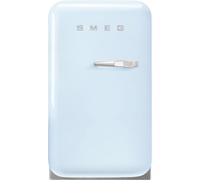 Smeg, FAB5LDPB6 Frigorifero Minibar Vintage una porta, 34L, Cerniere a sinistra, Freddo Statico, 2 Clayette regolabili, Portabottiglie e Illuminazione LED, H 72,5 cm, Blu Azur